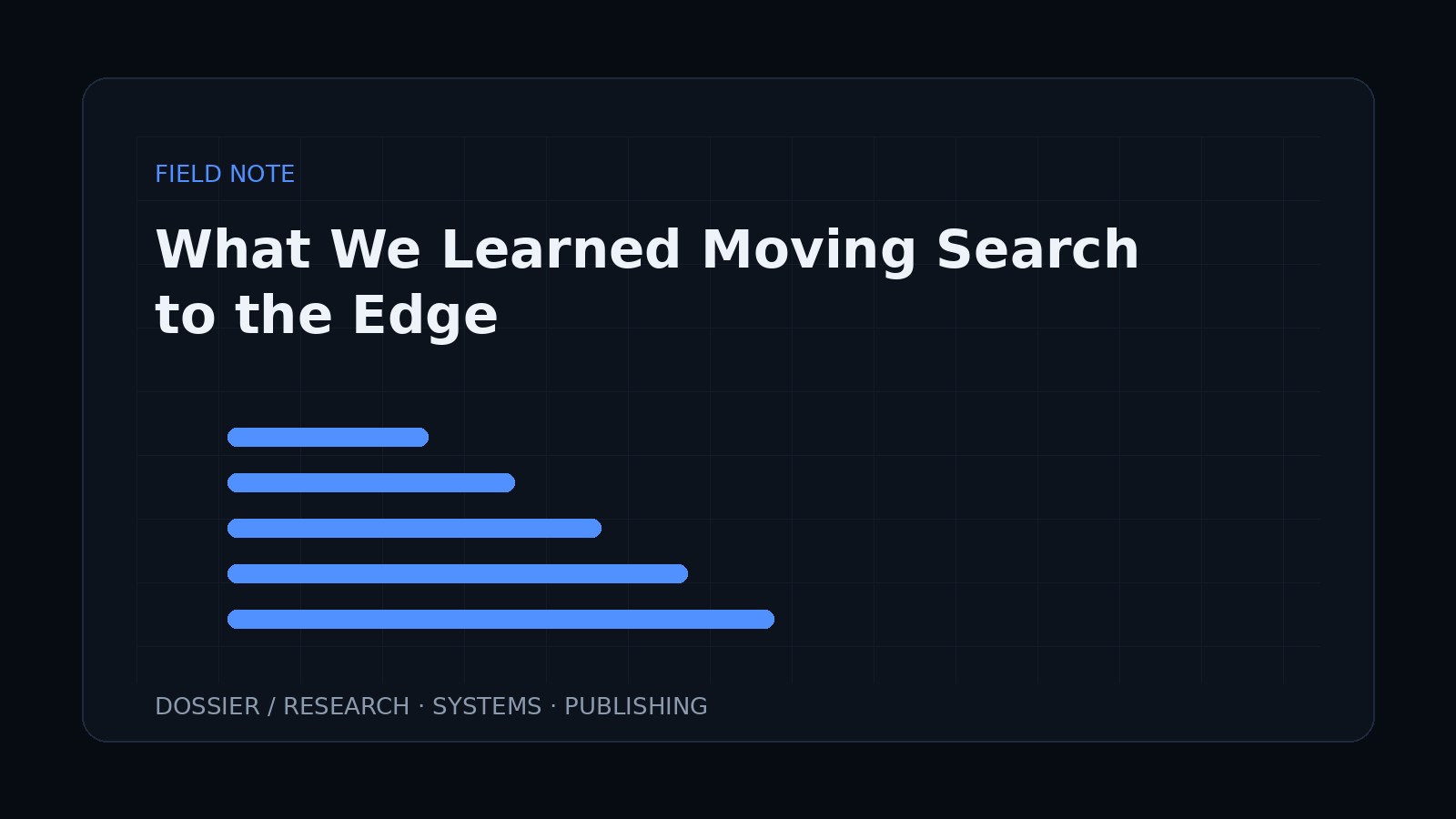 What We Learned Moving Search to the Edge